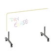 Scranton & Co Dry Erase Flip Top Table White Wood Laminate Adjustable