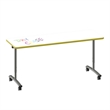 Scranton & Co Dry Erase Flip Top Table White Wood Laminate Adjustable
