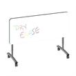 Scranton & Co White Flip Top Table with Green Edge Adjustable Height
