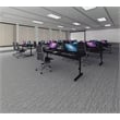 Scranton & Co Adjustable Height Computer Desk with Black Wood Laminate