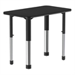 Scranton & Co Black Granite Adjustable Collaborative Desk with Laminate Top