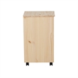 Scranton & Co 6 Drawer Rolling Storage Cart in Unfinished Pine Wood