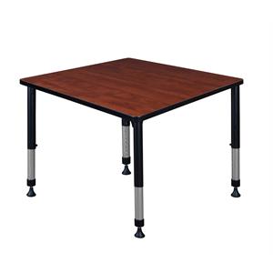 Scranton & Co 36&quot Square Height Adjustable Table in Rich Cherry