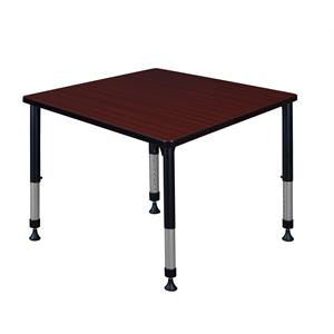 Scranton & Co 36&quot Square Height Adjustable Table in Mahogany