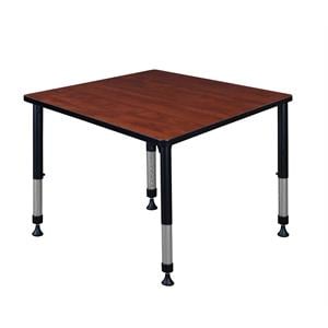 Scranton & Co 42&quot Square Height Adjustable Table in Rich Cherry