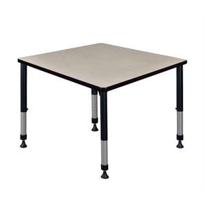 Scranton & Co 42&quot Square Height Adjustable Table in Natural Maple