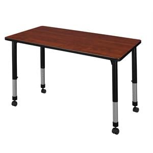Scranton & Co 42&quot x 30&quot Height Adjustable Mobile Table in Cherry