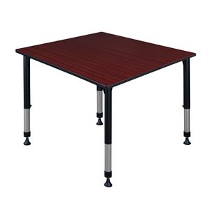 Scranton & Co 48&quot Square Height Adjustable Table in Mahogany