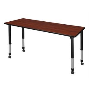 Scranton & Co 60&quot x 30&quot Height Adjustable Mobile Table in Cherry
