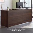 Scranton & Co 72x24 Desk with Return in Engineered Wood Noble Elm Brown