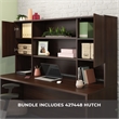 Scranton & Co 72x24 Desk with Hutch Bundle in Engineered Wood Noble Elm