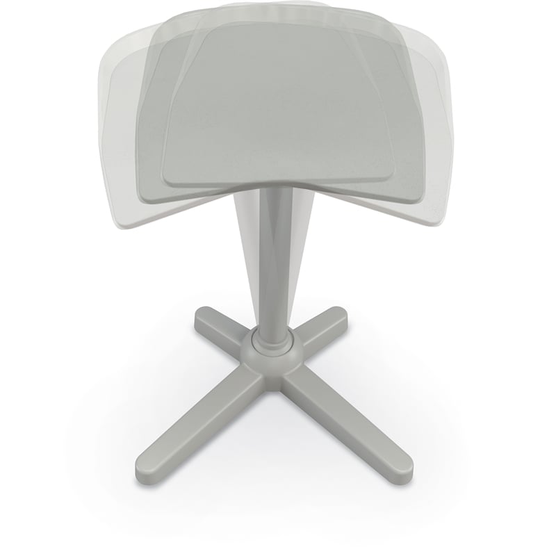 Scranton & Co Elate Perch Adjustable Polyurethane Stool in Gray