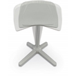 Scranton & Co Elate Perch Adjustable Polyurethane Stool in Gray