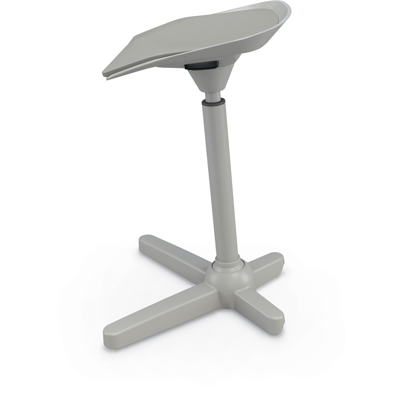 Scranton & Co Elate Perch Adjustable Polyurethane Stool in Gray