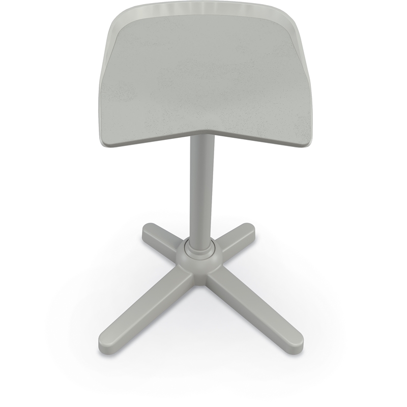 Scranton & Co Elate Perch Adjustable Polyurethane Stool in Gray
