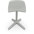Scranton & Co Elate Perch Adjustable Polyurethane Stool in Gray