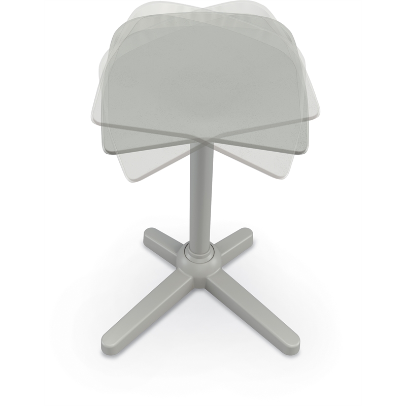 Scranton & Co Elate Perch Adjustable Polyurethane Stool in Gray
