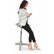 Scranton & Co Elate Perch Adjustable Polyurethane Stool in Gray