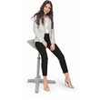 Scranton & Co Elate Perch Adjustable Polyurethane Stool in Gray