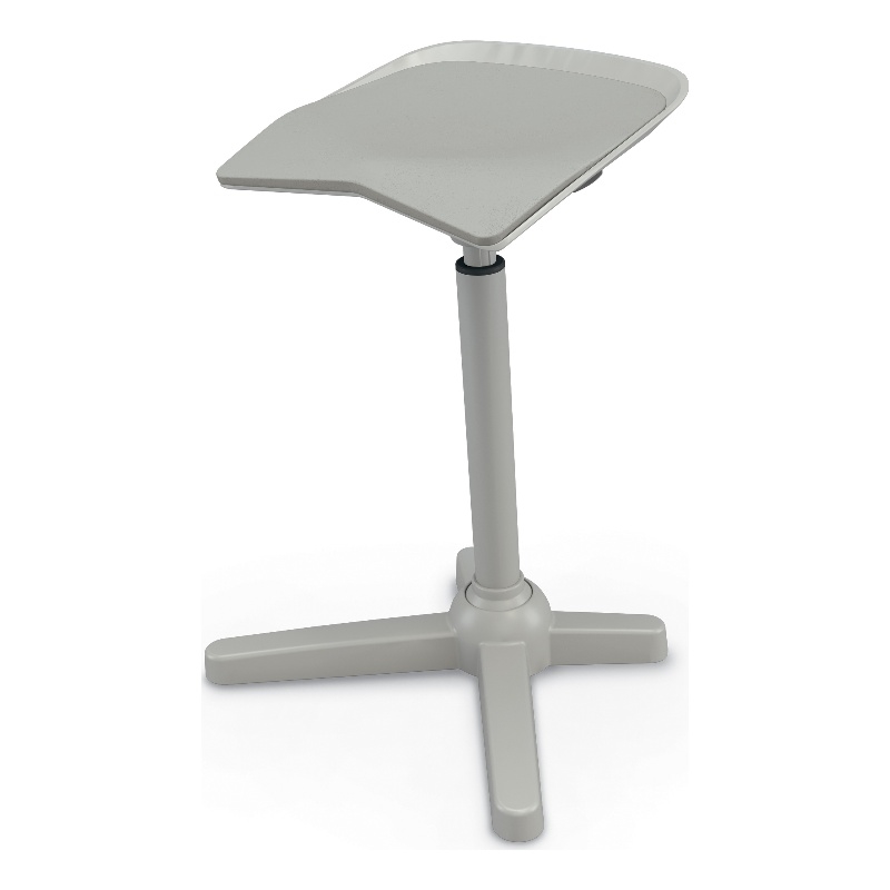 Scranton & Co Elate Perch Adjustable Polyurethane Stool in Gray