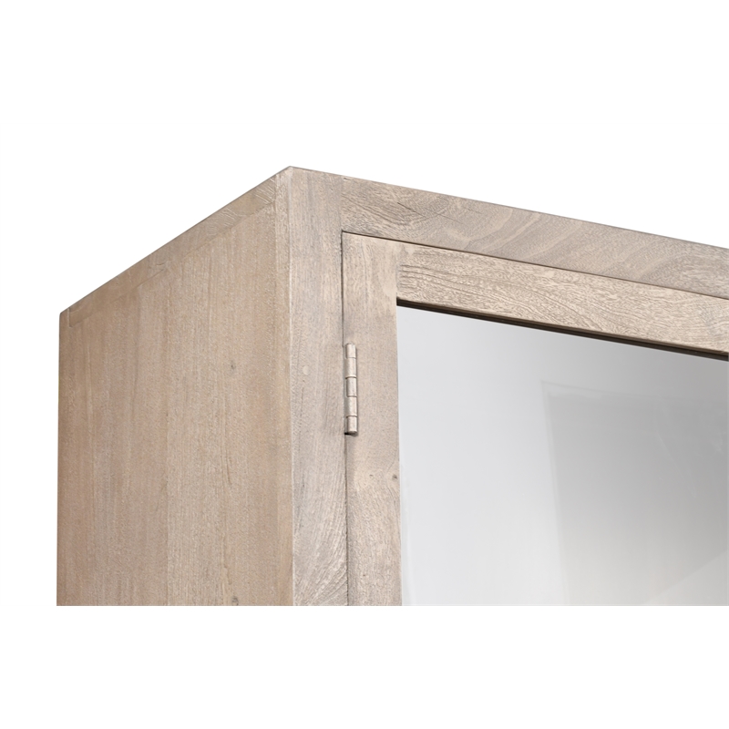 Scranton & Co Reclaimed Wood Bookcase in Light Ash Ivory with 8 Shelves
