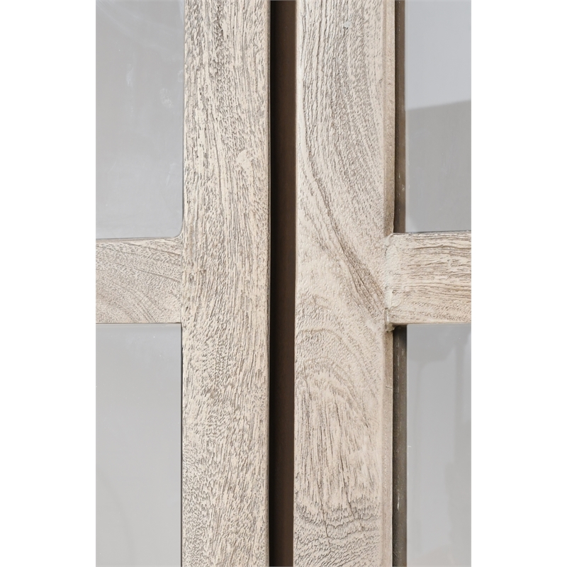 Scranton & Co Reclaimed Wood Bookcase in Light Ash Ivory with 8 Shelves