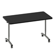 Scranton & Co Sit to Stand Flip Top Table in Black Laminate 30x60