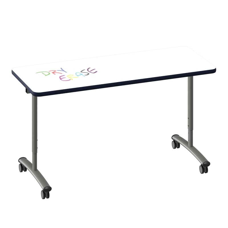 Scranton & Co Dry Erase Markerboard Table in White Laminate
