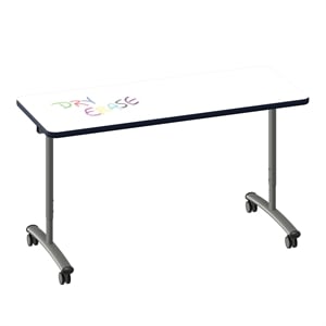 Scranton & Co Dry Erase Markerboard Table in White Laminate