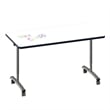 Scranton & Co Flip Top Table Adjustable Markerboard Laminate Frosty White