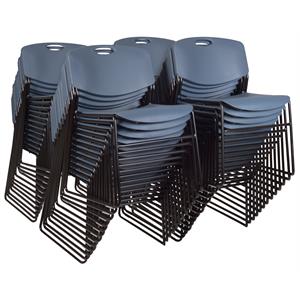 Scranton & Co Zeng Stack Chair 50 Pack in Durable Blue Finish