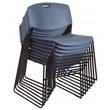 Scranton & Co Zeng Stack Chair 8 Pack in Durable Blue Finish