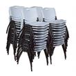 Scranton & Co 'M' Stack Chair 40 Pack in Durable Grey Plastic Finish