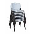 Scranton & Co 'M' Stack Chair 8 Pack in Durable Grey Plastic Finish