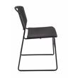 Scranton & Co Zeng Stack Chair 8 Pack in Durable Black Finish