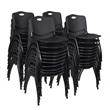Scranton & Co 'M' Stack Chair 40 Pack in Durable Black Plastic Finish