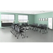 Scranton & Co Sit to Stand Flip Top Table 30x60 Mahogany Wood Laminate
