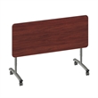 Scranton & Co Sit to Stand Flip Top Table 30x60 Mahogany Wood Laminate