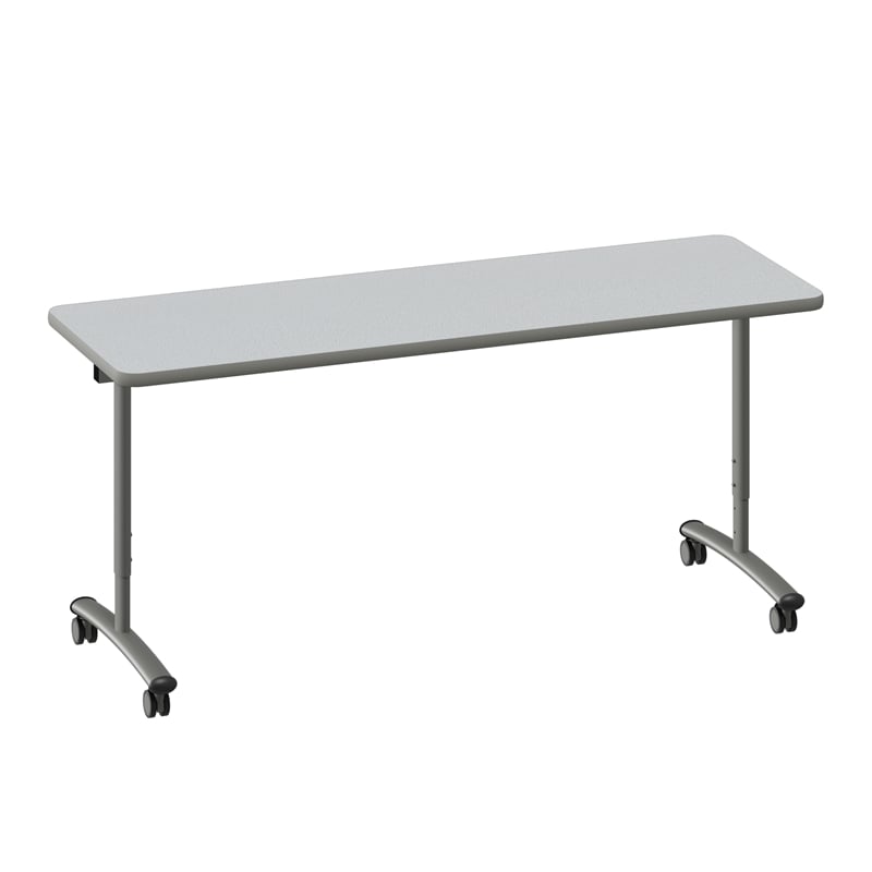 Scranton & Co Sit to Stand Flip Top Table Wood Laminate in Gray 30x72