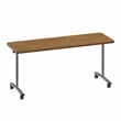 Scranton & Co Sit to Stand Flip Top Table Wood Laminate in Mahogany 24x72