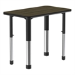 Scranton & Co Collaborative Desk with Walnut Thermal Fused Wood Laminate