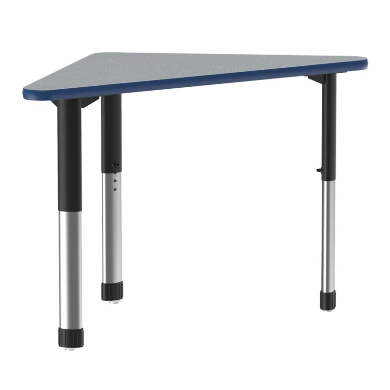 Scranton & Co Collaborative Grey Desk with Adjustable Height and Sturdy Build