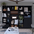 Scranton & Co Misani 4 Piece Living Room Set Black Engineered Wood