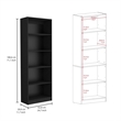 Scranton & Co Misani 4 Piece Living Room Set Black Engineered Wood