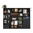 Scranton & Co Misani 4 Piece Living Room Set Black Engineered Wood