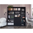 Scranton & Co Tolleson 3 Piece Living Room Set Black Engineered Wood
