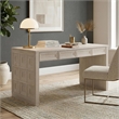 Scranton & Co Rubberwood Writing Desk with Drawers in Tawny Brown