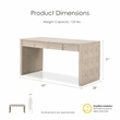 Scranton & Co Rubberwood Writing Desk with Drawers in Tawny Brown