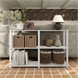 Scranton & Co 3-Tier Engineered Wood Open Bookcase in White