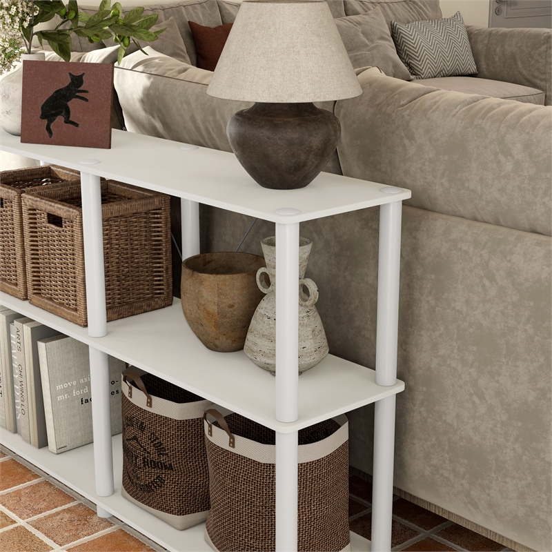 Scranton & Co 3-Tier Engineered Wood Open Bookcase in White